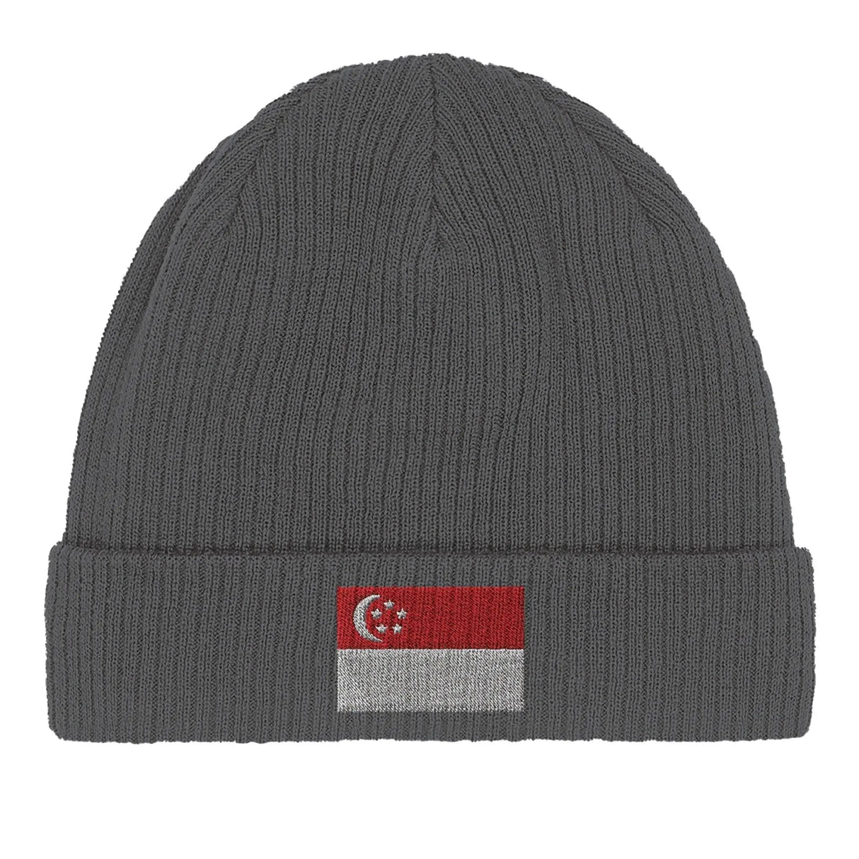 Bonnet coton drapeau singapour broderie respirabilité