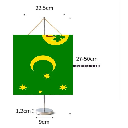 Fanion Table Drapeau Îles Cocos en Polyester