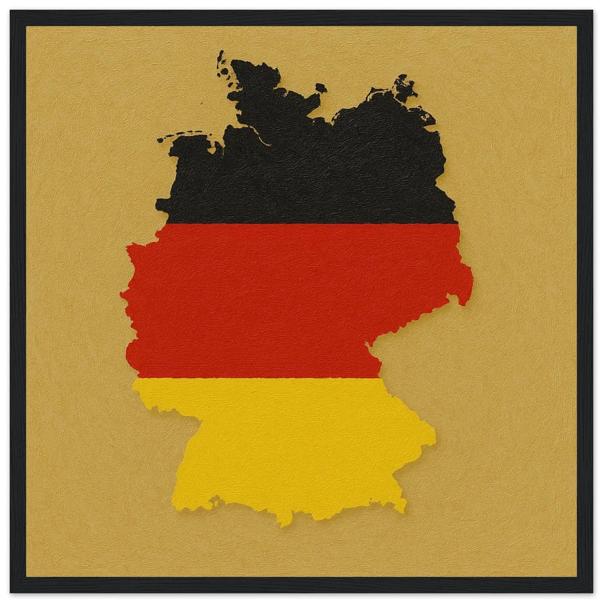 Cadre drapeau allemagne en bois affiche encadrée décorative