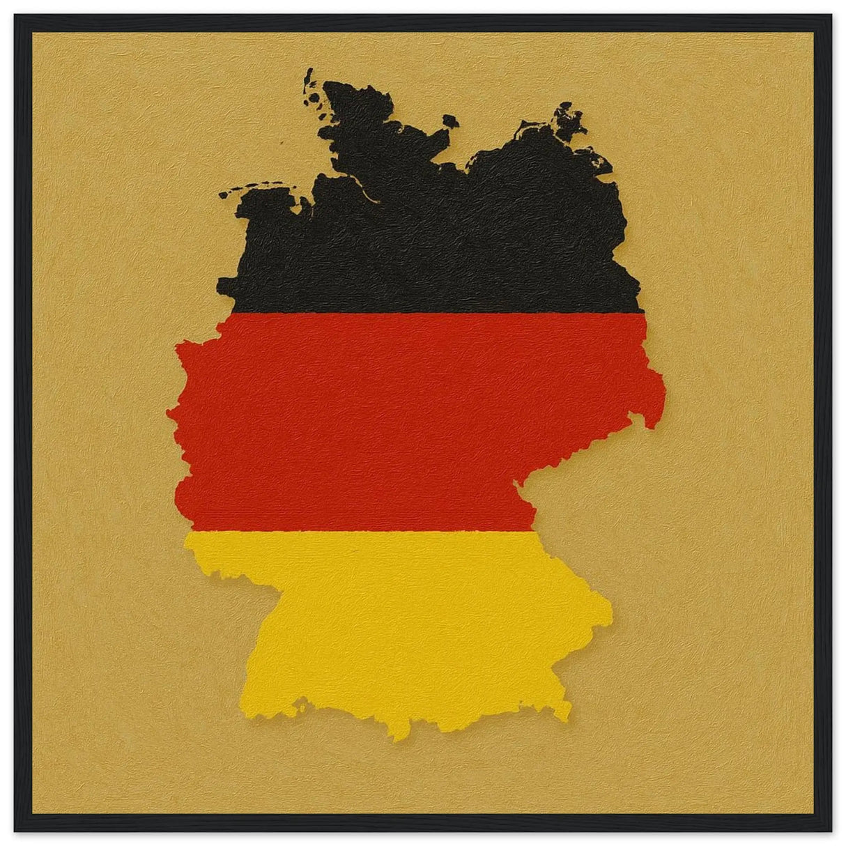 Cadre drapeau allemagne en bois affiche encadrée décorative