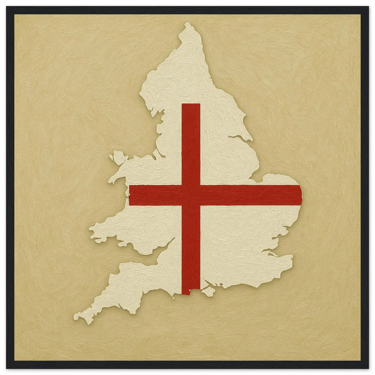 Cadre drapeau angleterre en bois affiche encadrée élégante