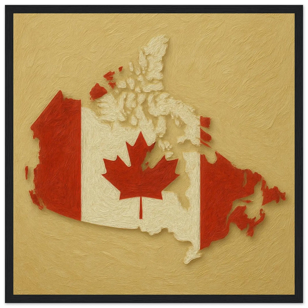 Cadre drapeau canada en bois affiche encadrée décorative