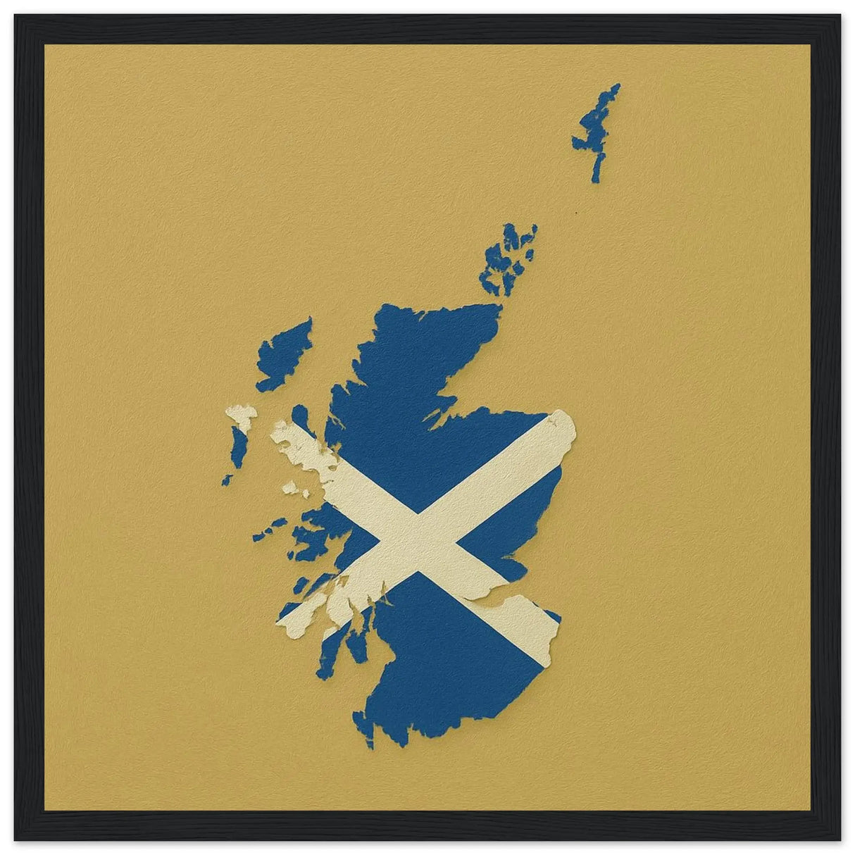 Cadre drapeau écosse affiche encadrée bois décoratif