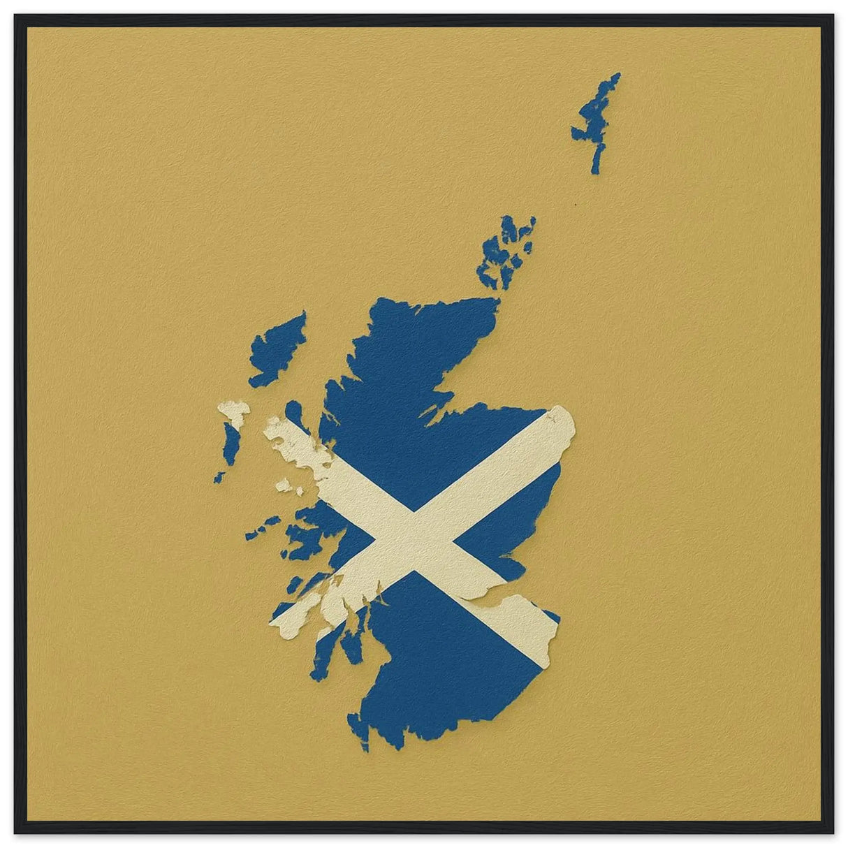 Cadre drapeau écosse affiche encadrée bois décoratif