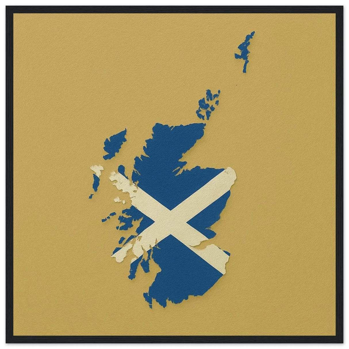 Cadre drapeau écosse affiche encadrée bois décoratif