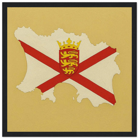 Cadre drapeau jersey en bois finition élégante encadrée