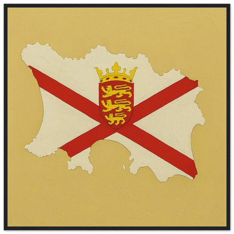 Cadre drapeau jersey en bois finition élégante encadrée