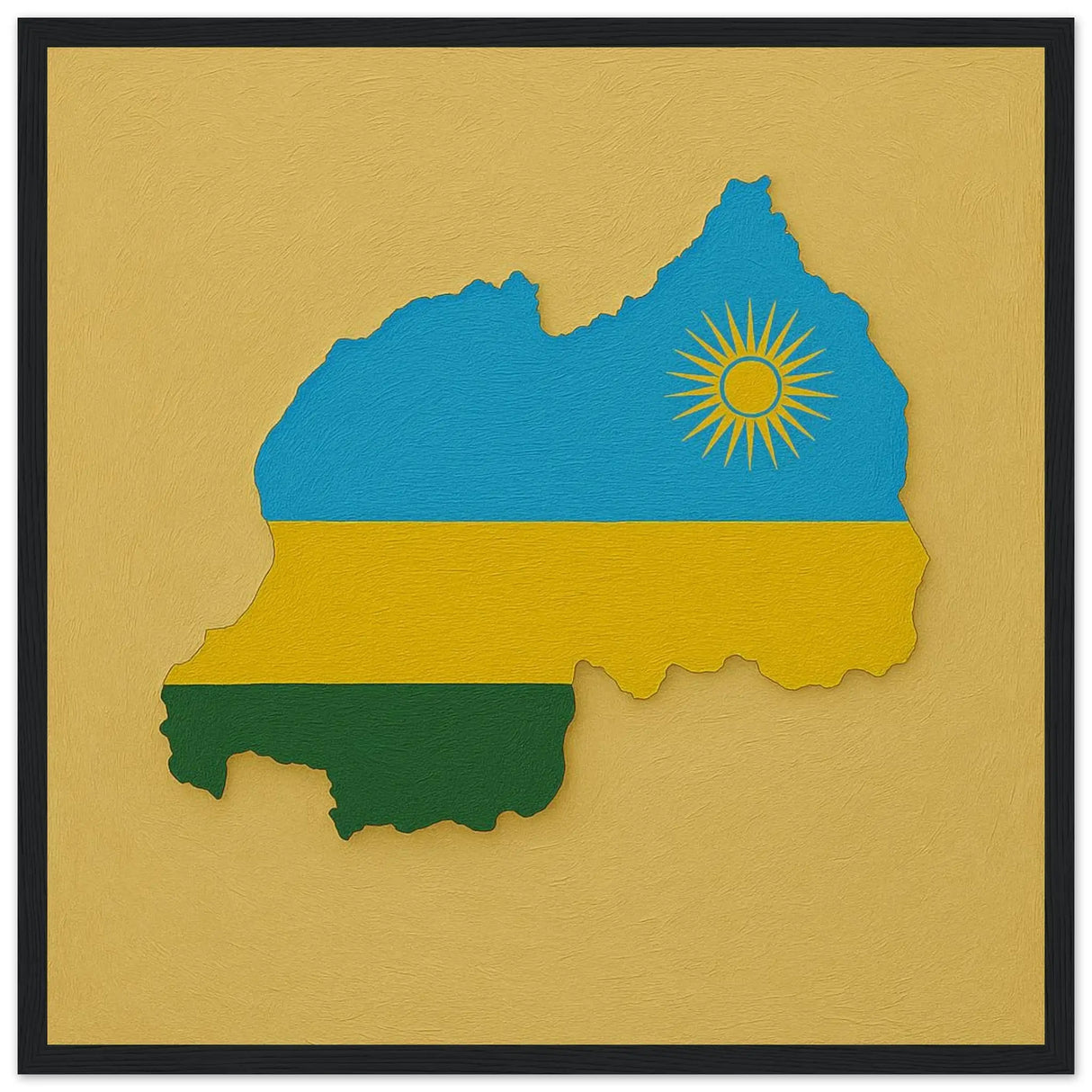 Cadre drapeau macédoine du nord en bois finition décorative