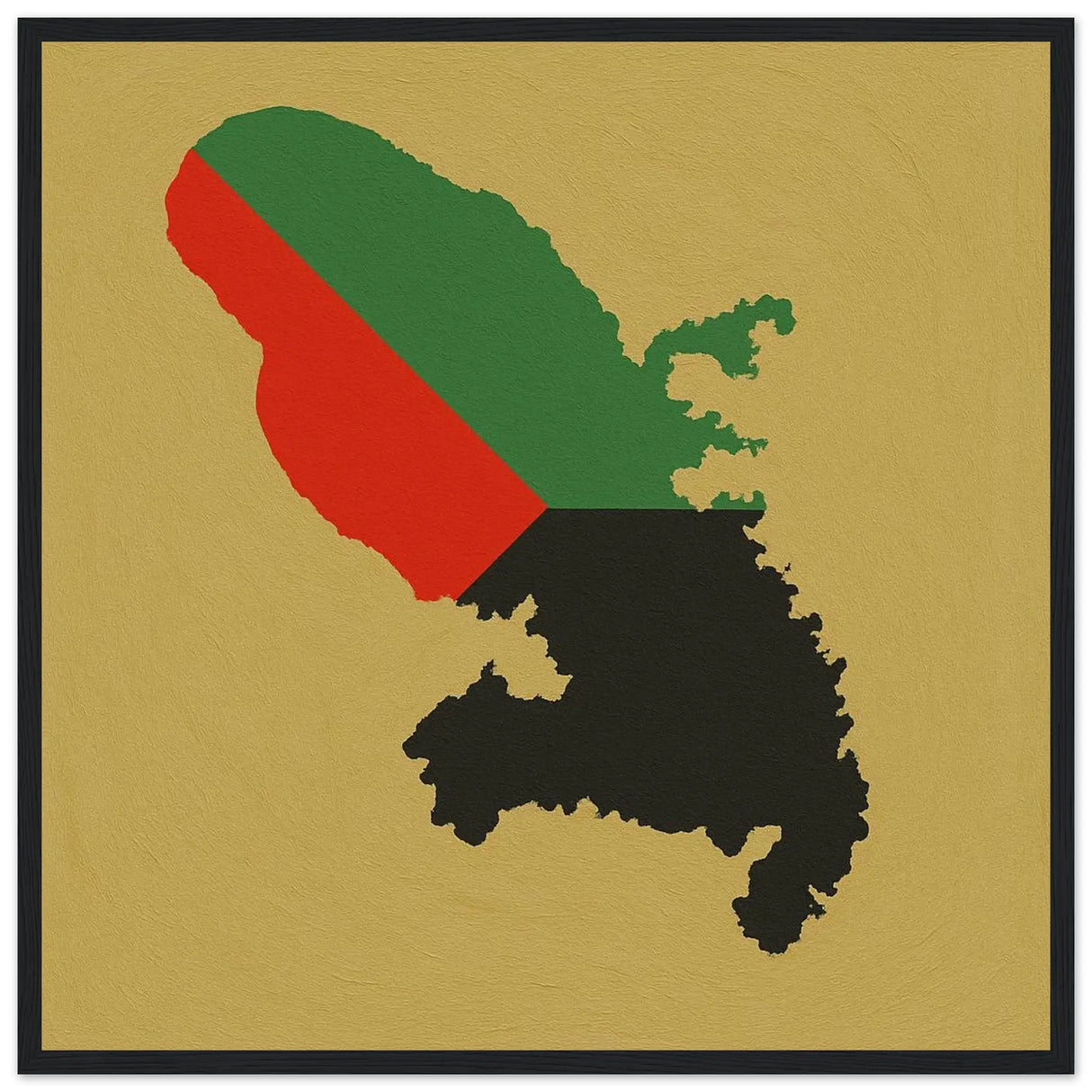 Cadre drapeau martinique affiche encadrée bois décoratif