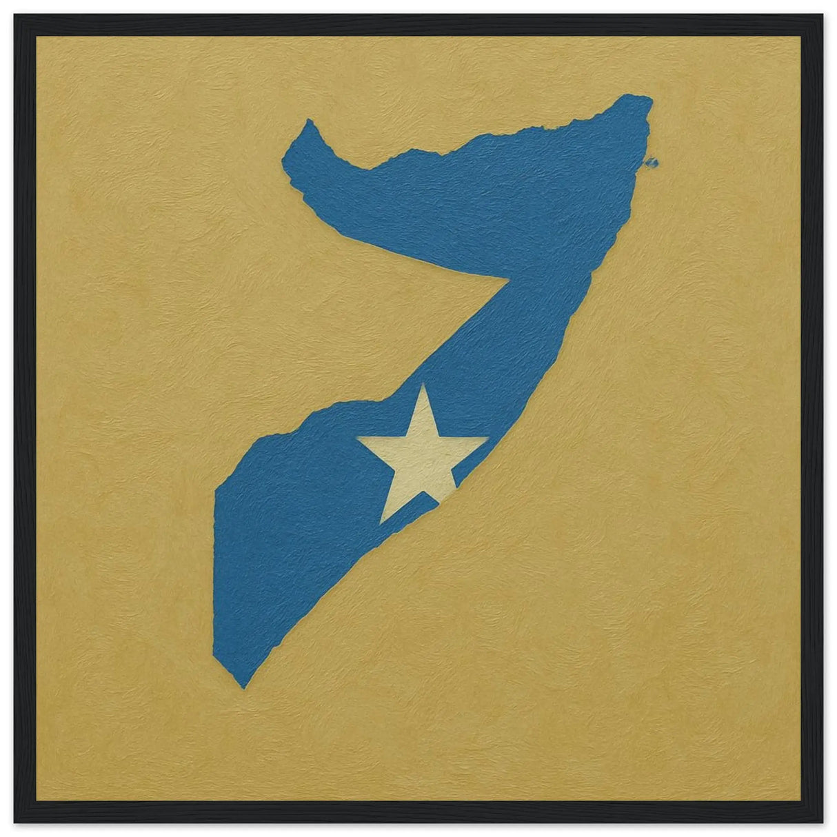 Cadre drapeau somalie en bois finition décorative élégante