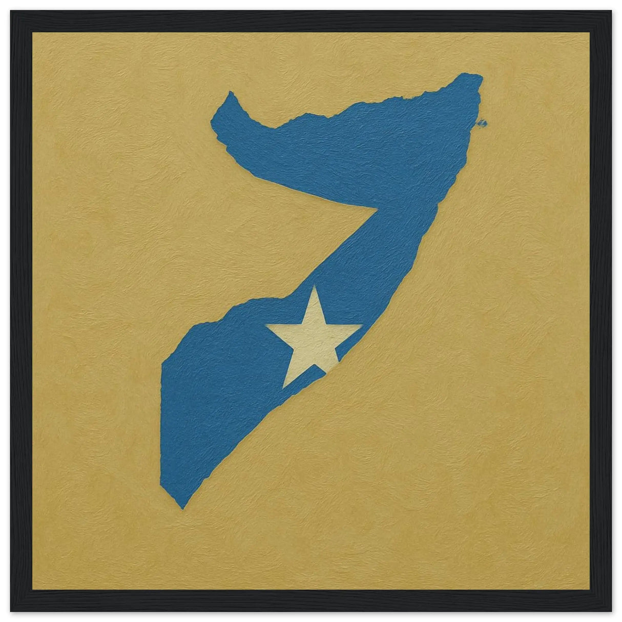 Cadre drapeau somalie en bois finition décorative élégante