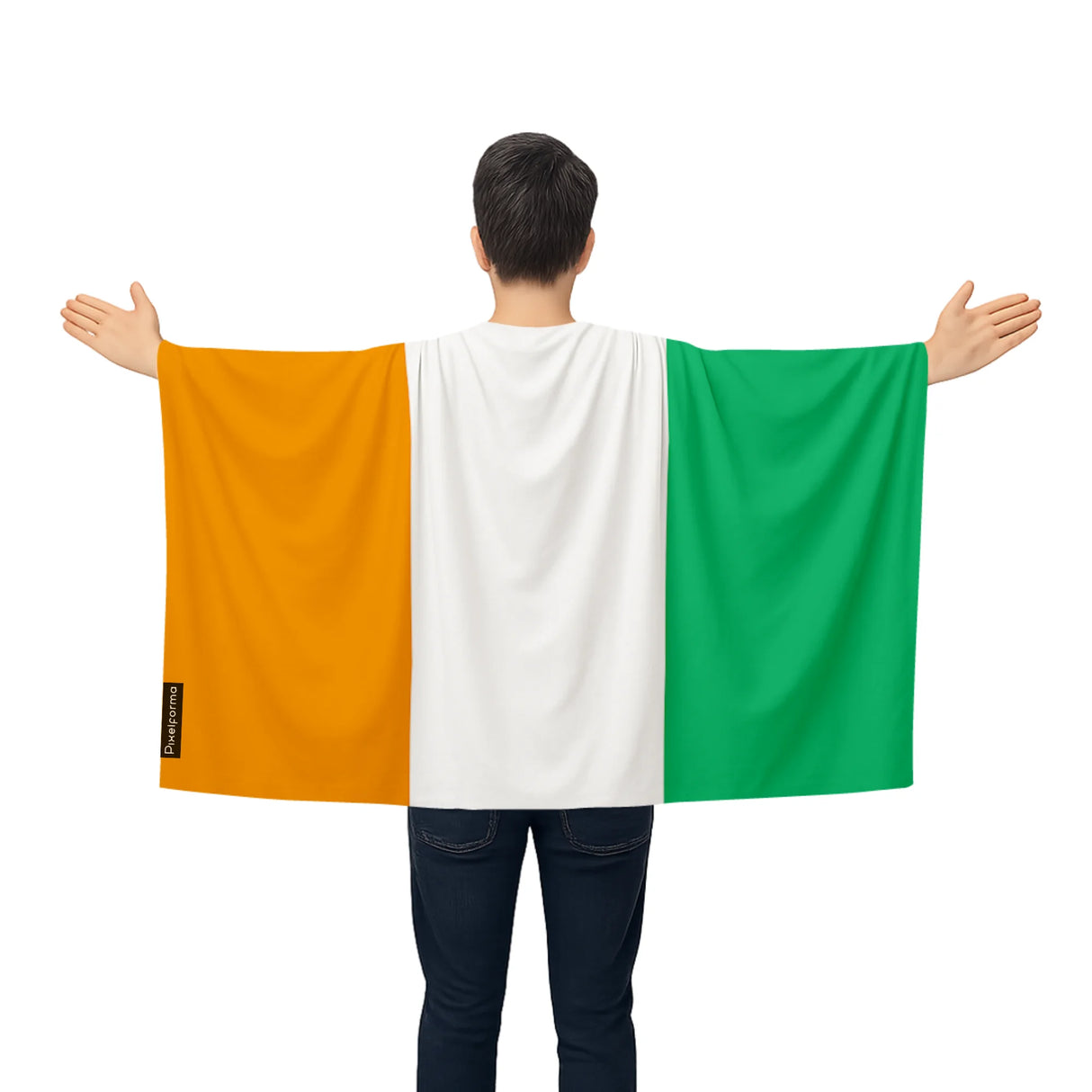 Cape drapeau côte d’ivoire polyester léger à enfiler