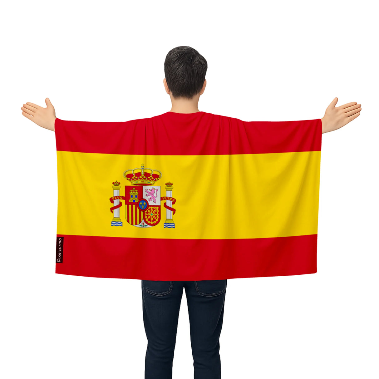 Cape drapeau espagne polyester léger pour événements sportifs