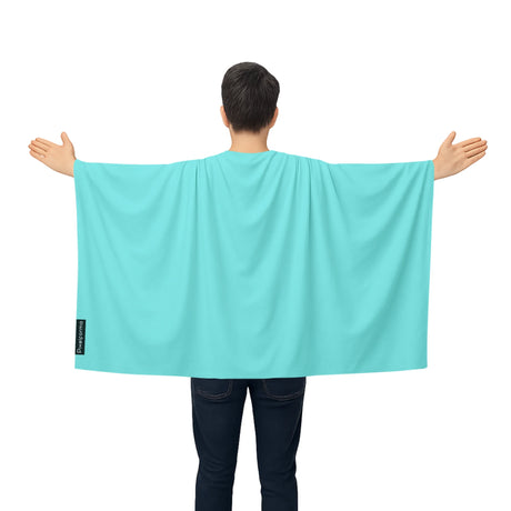 Cape drapeau france bleu turquoise clair en polyester léger