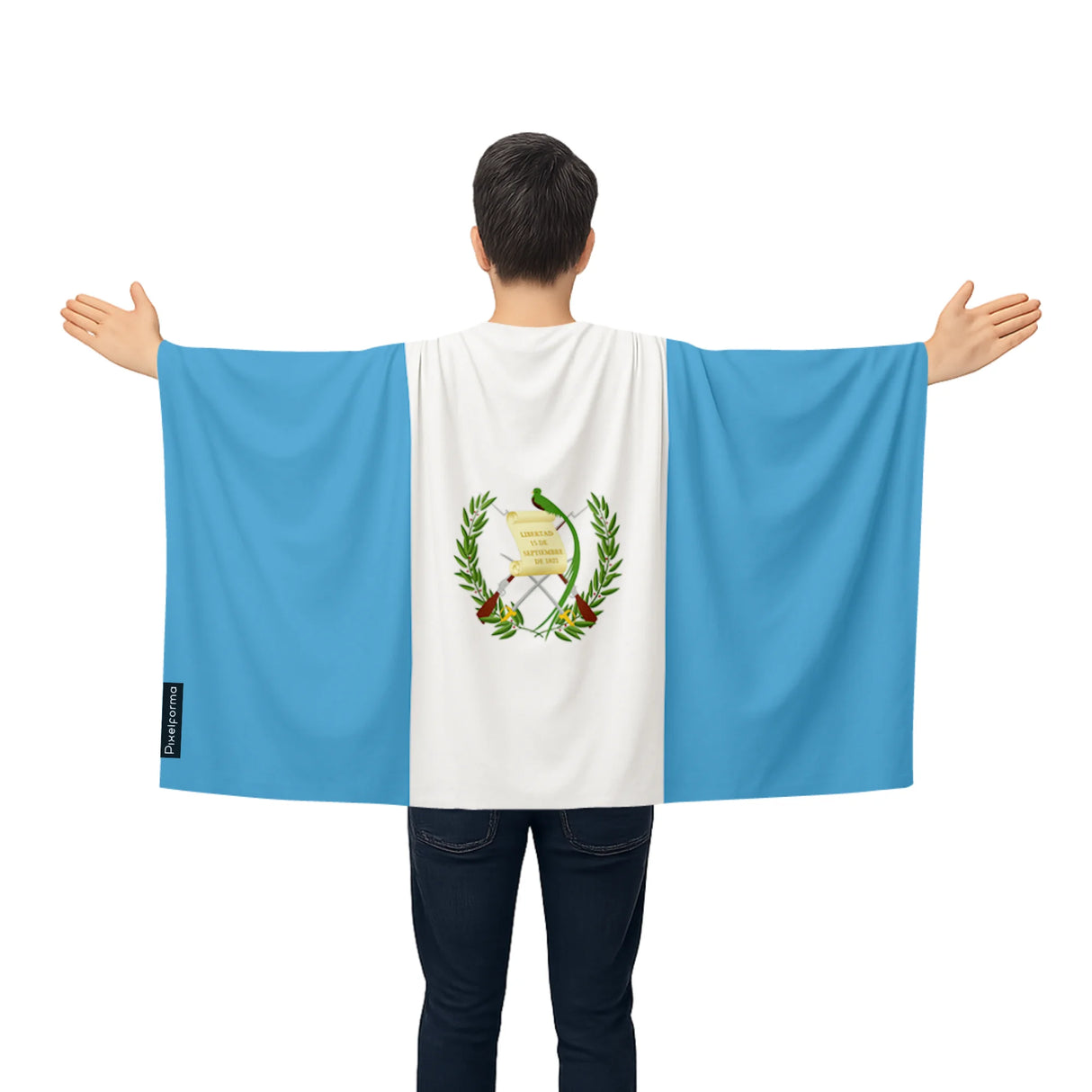 Cape drapeau guatemala polyester léger pour événements sportifs