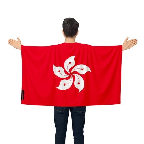 Cape drapeau hong kong polyester léger à enfiler événement