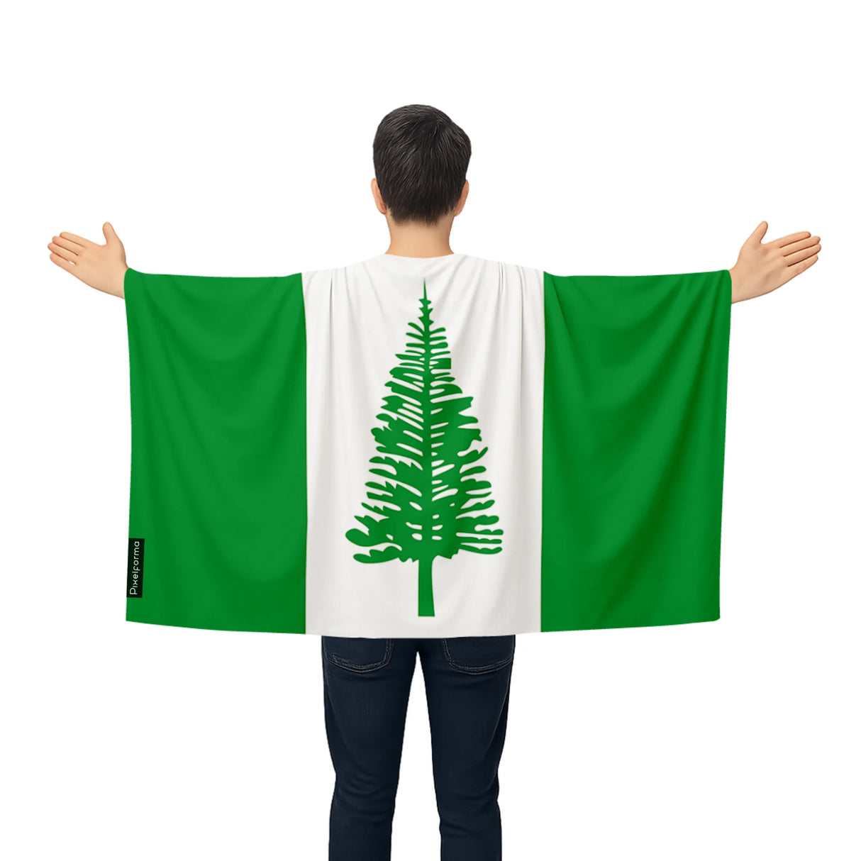 Cape drapeau île norfolk polyester léger à enfiler