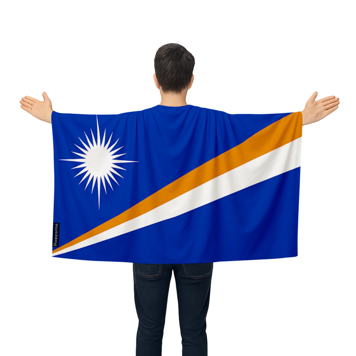 Cape drapeau îles marshall polyester léger à enfiler