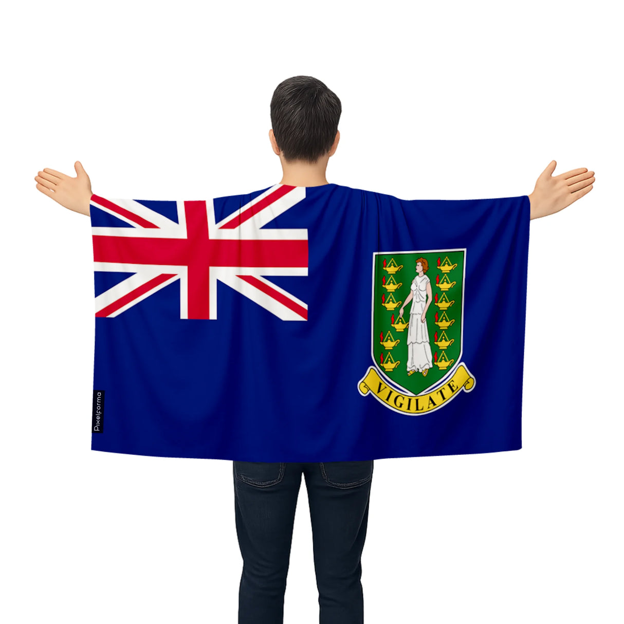 Cape drapeau îles vierges britanniques polyester léger