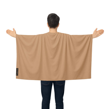 Cape drapeau marron france polyester léger à enfiler