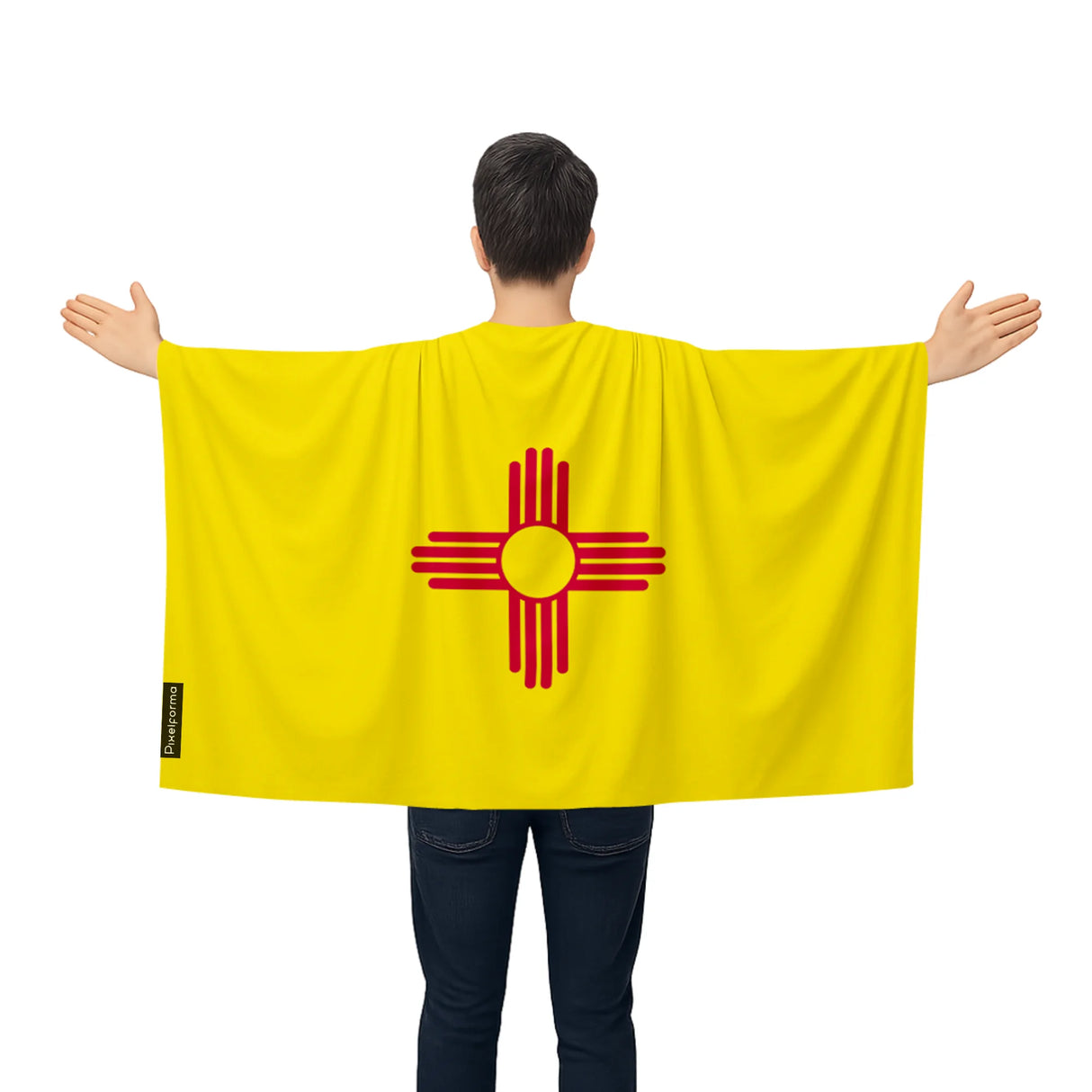 Cape drapeau nouveau-mexique polyester léger à enfiler