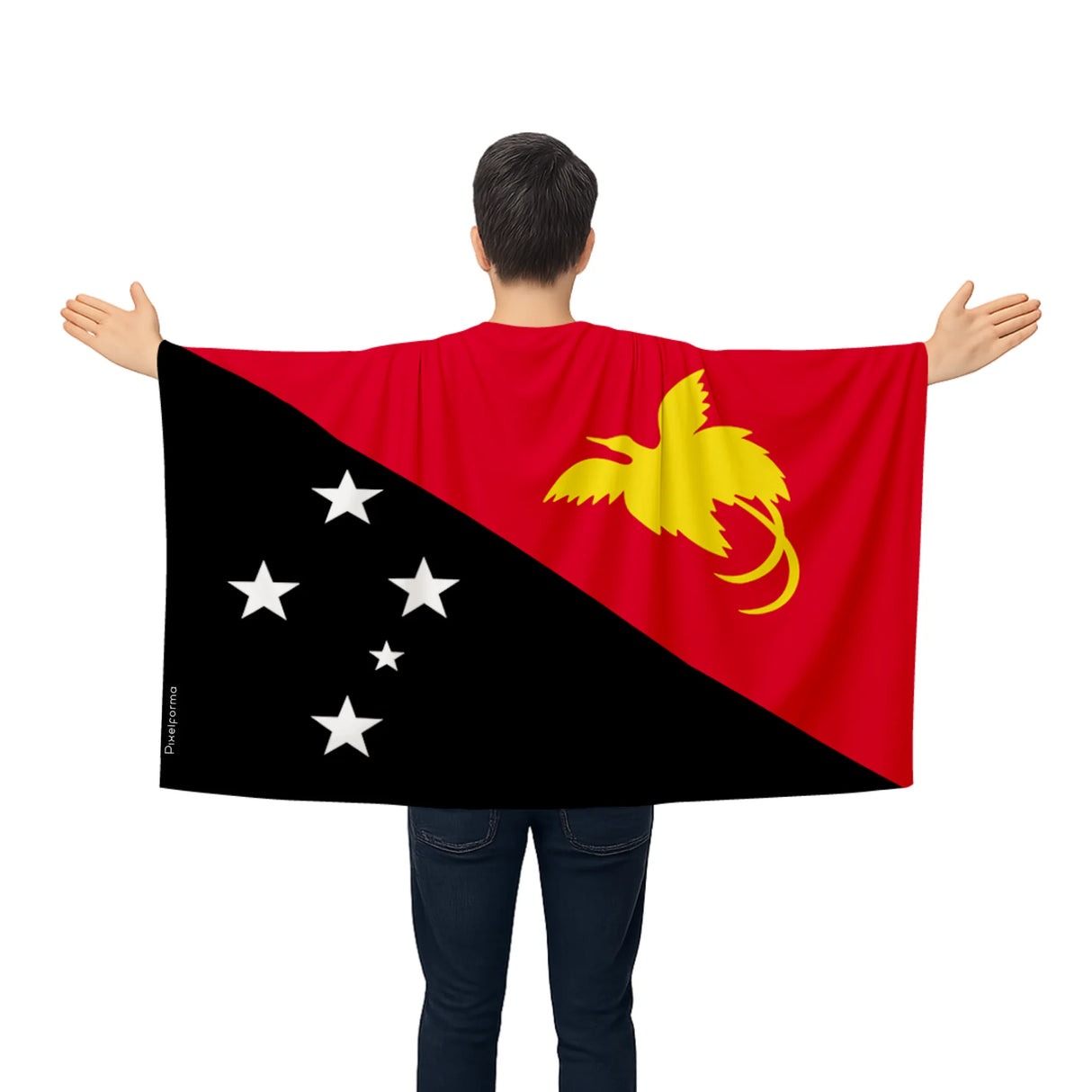 Cape drapeau papouasie-nouvelle-guinée polyester léger