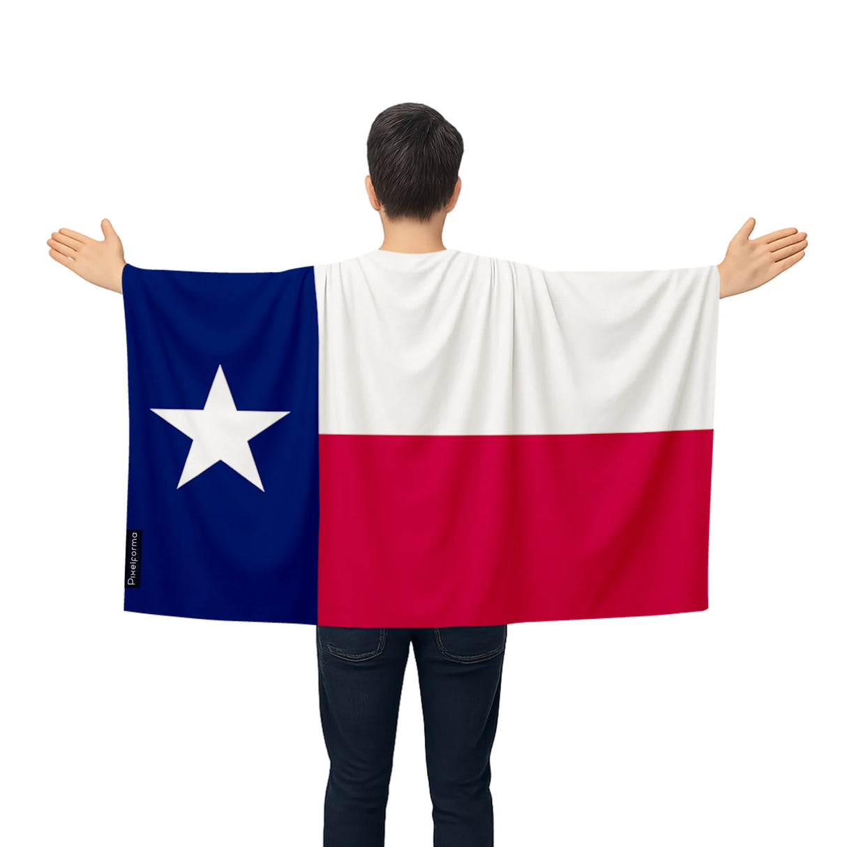 Cape drapeau texas polyester léger idéale événements sportifs