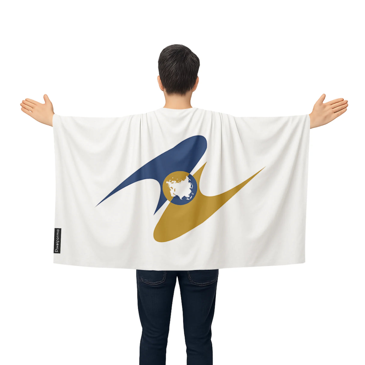 Cape drapeau union économique eurasiatique polyester léger