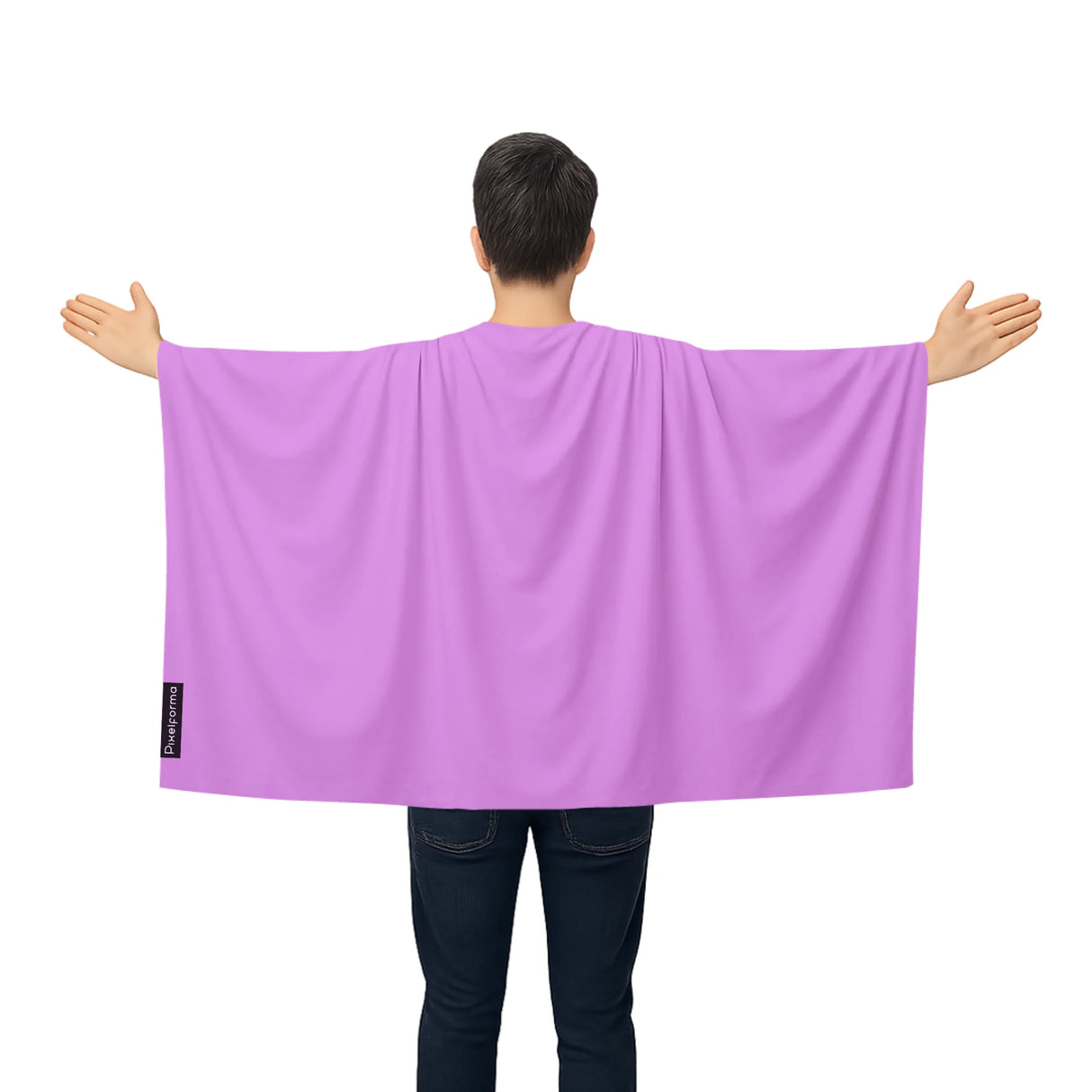 Cape drapeau violet clair polyester léger usage événement