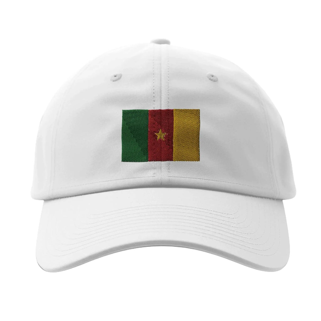 Casquette cameroun coton brodée drapeau matériau durable