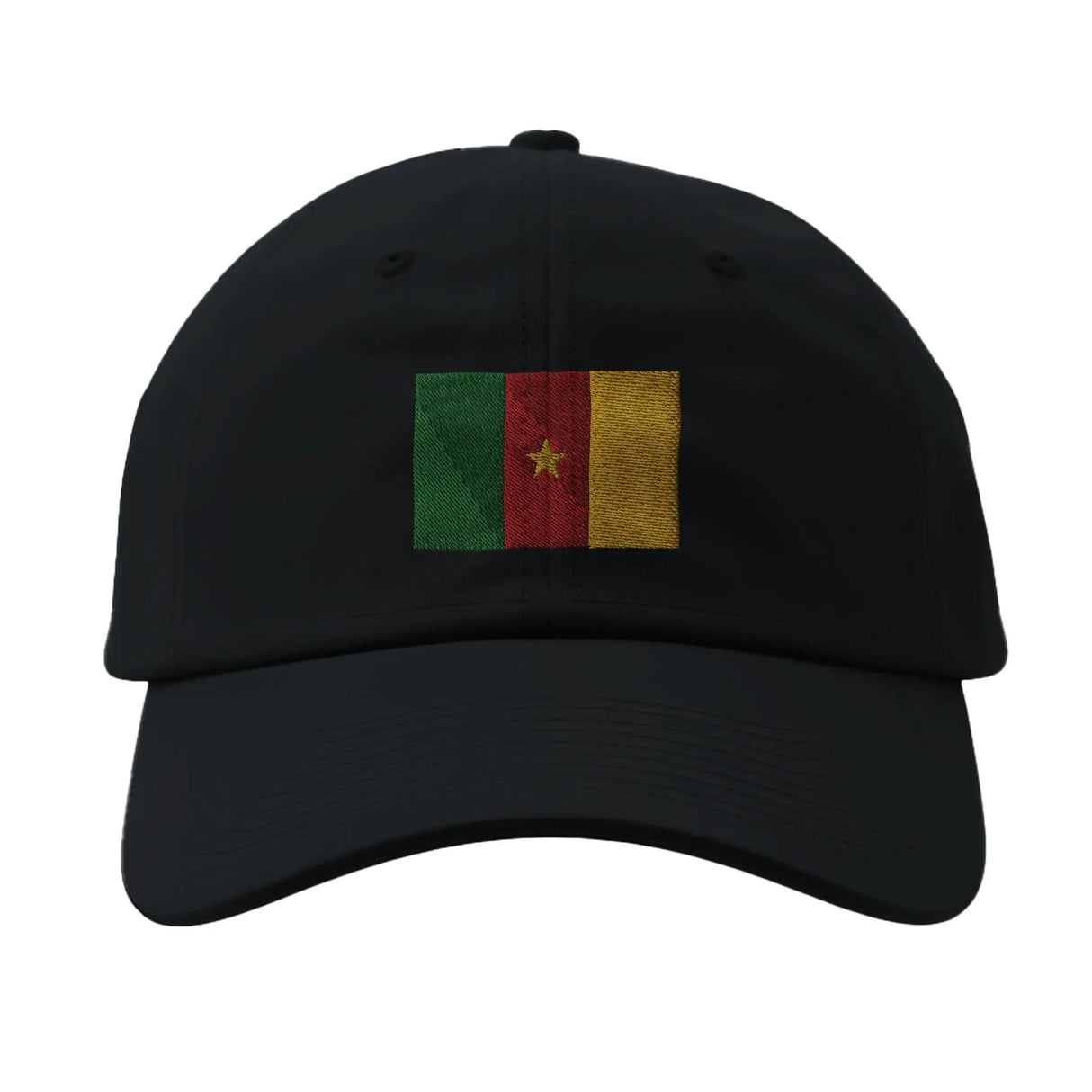 Casquette cameroun coton brodée drapeau matériau durable