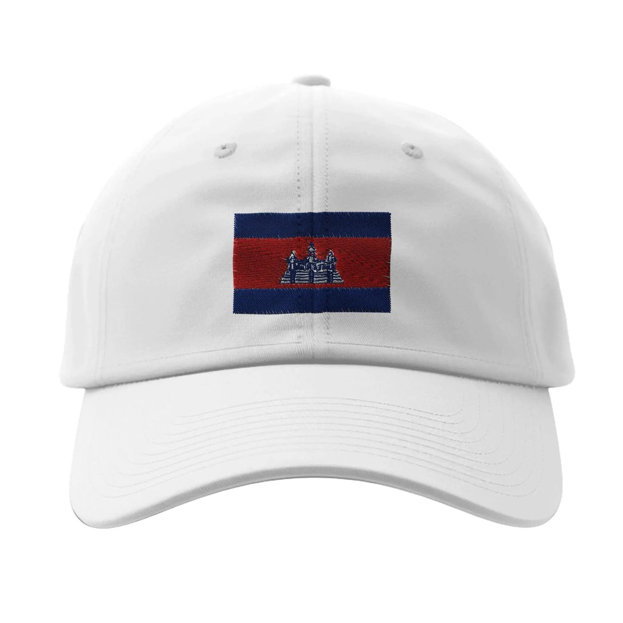 Casquette drapeau cambodge coton broderie confortable