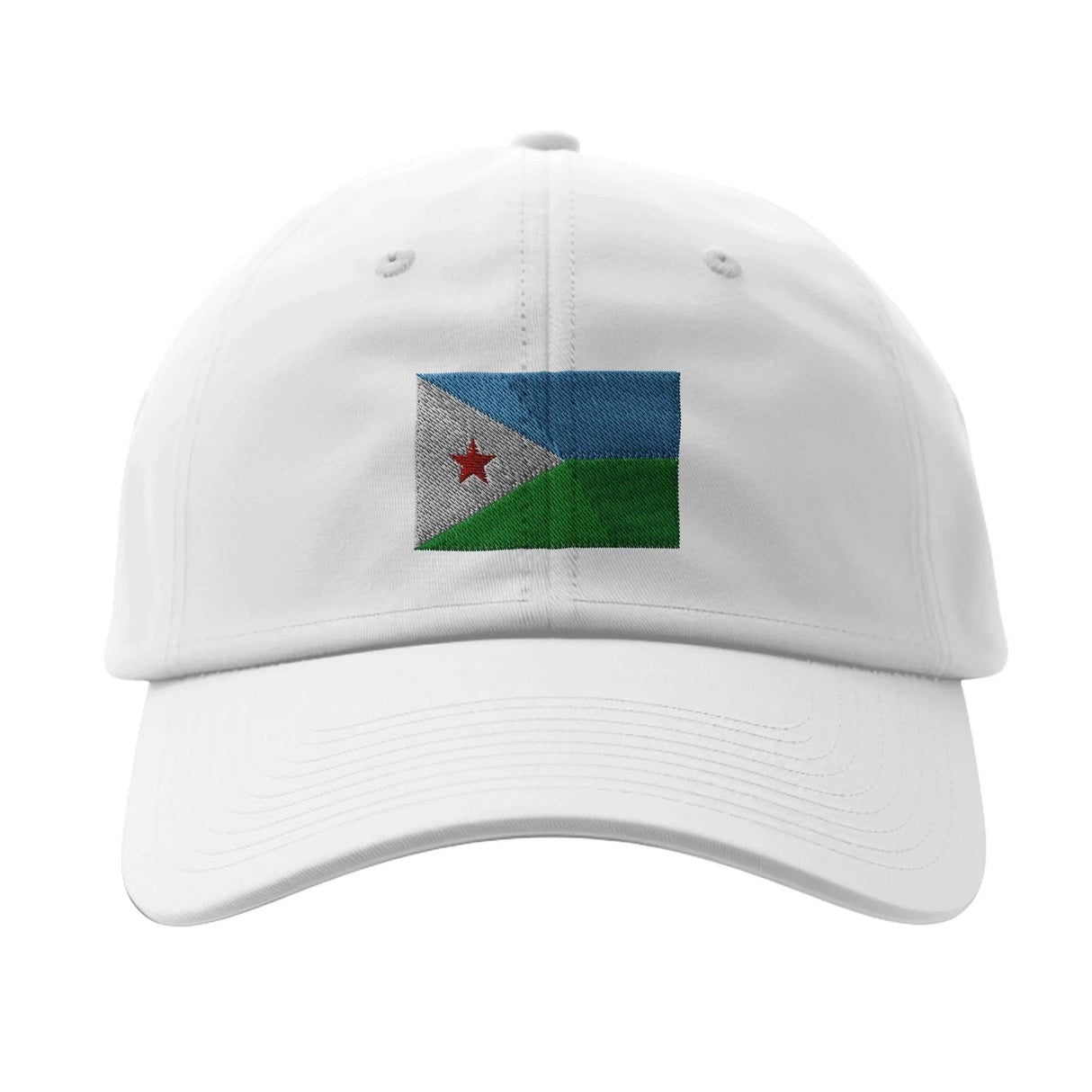 Casquette drapeau djibouti coton broderie couleur durable