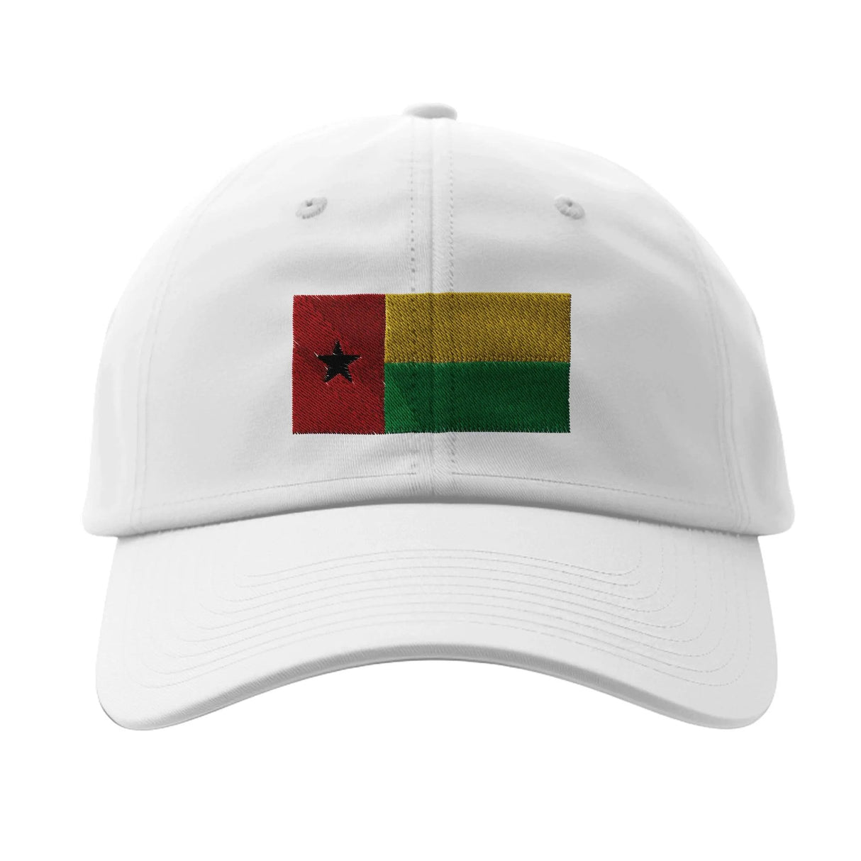 Casquette drapeau guinée-bissau coton broderie élégante