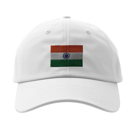 Casquette drapeau inde coton brodée au design épuré