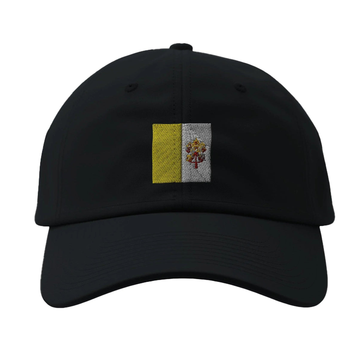 Casquette drapeau vatican coton broderie design épuré