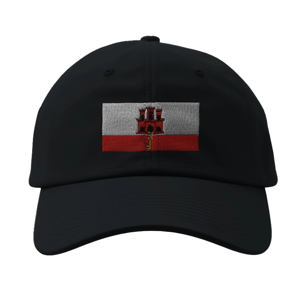 Casquette gibraltar coton brodée drapeau matériau durable