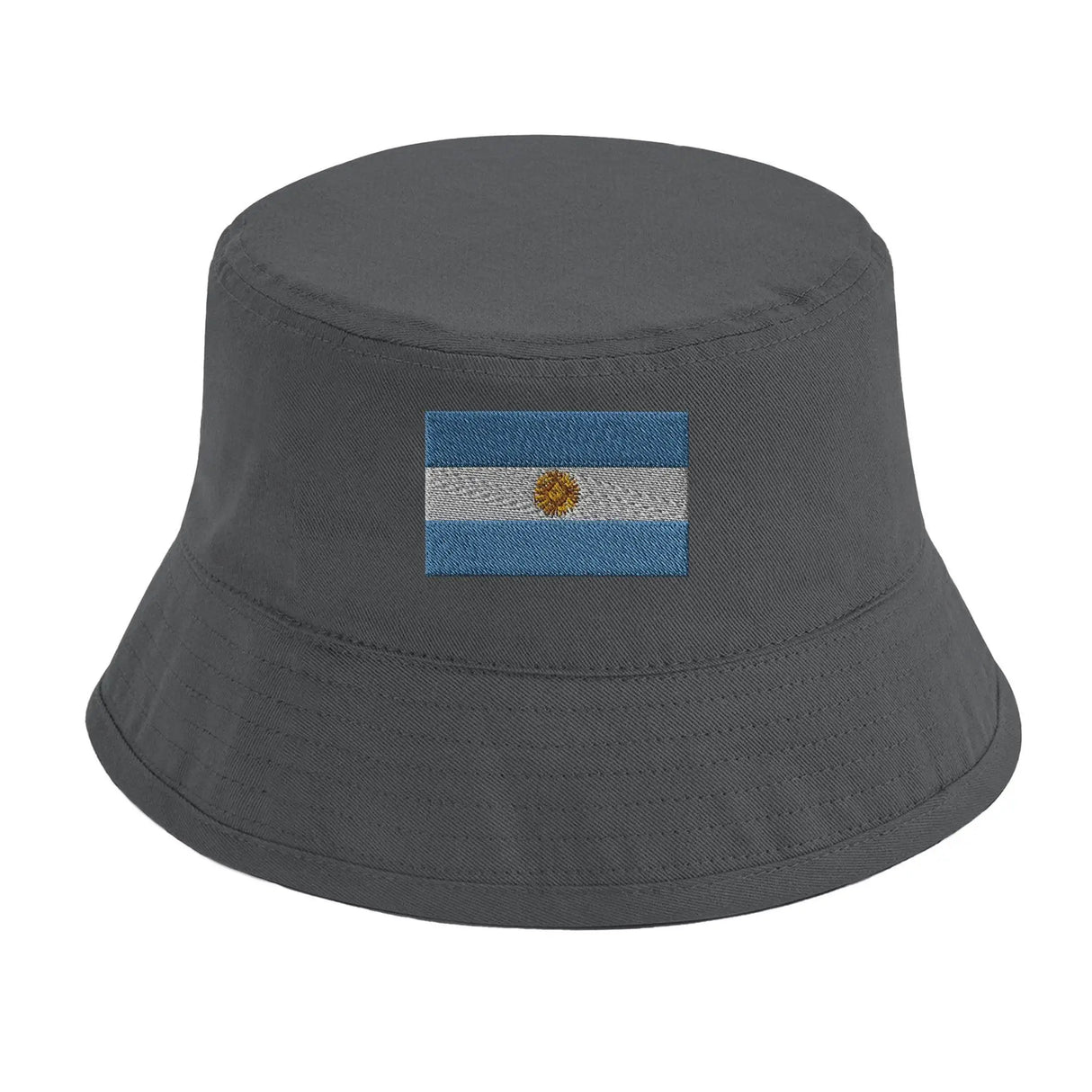 Chapeau bob drapeau argentine coton brodé excellente respirabilité