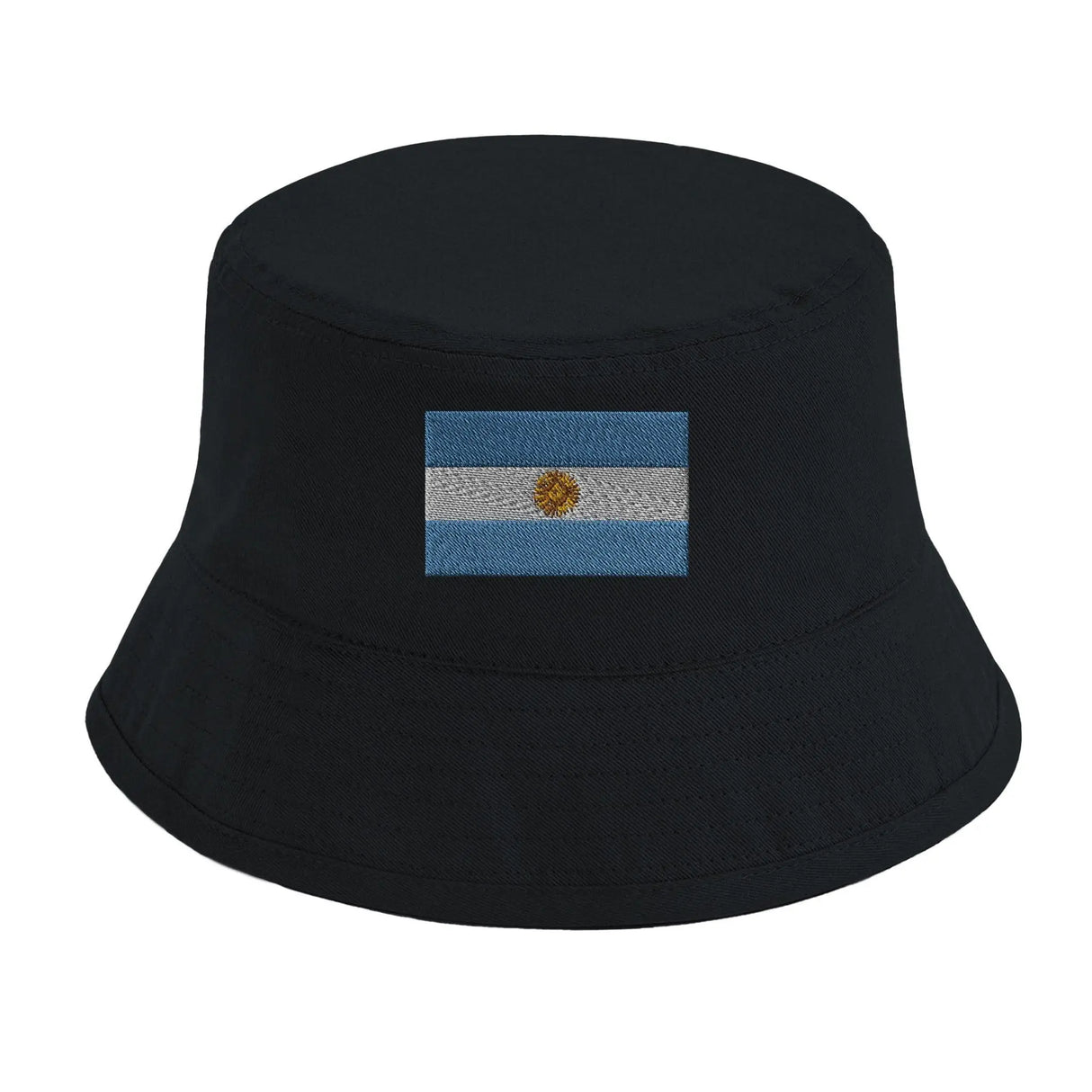 Chapeau bob drapeau argentine coton brodé excellente respirabilité