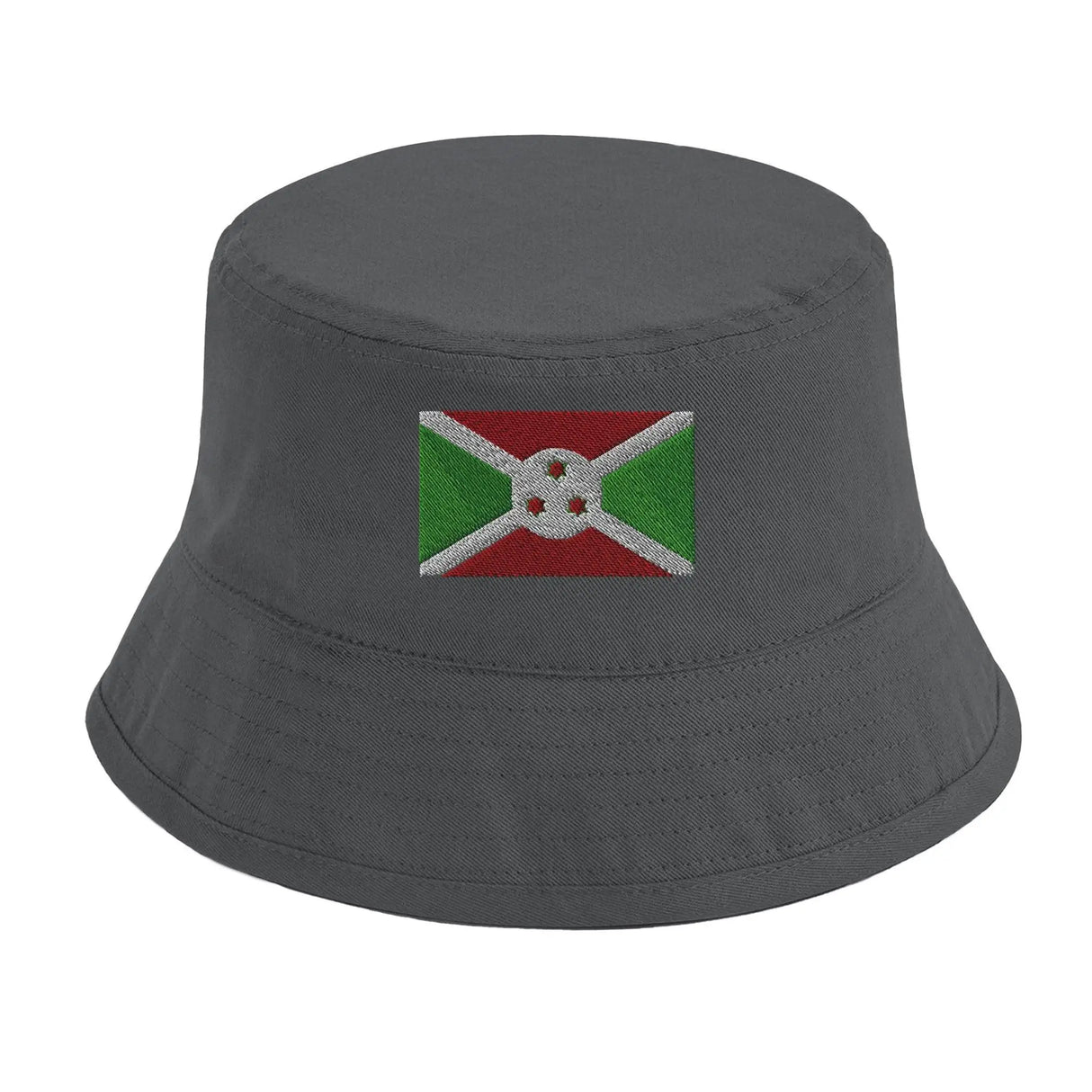 Chapeau bob drapeau burundi coton brodé léger et tendance