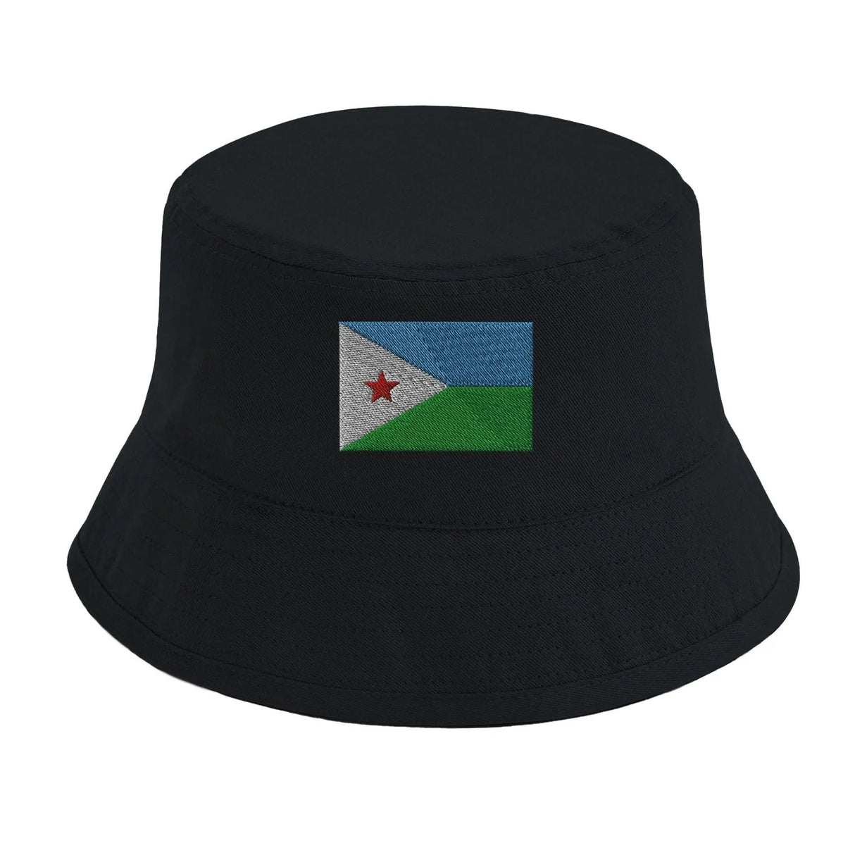 Chapeau bob drapeau djibouti coton brodé excellente respirabilité