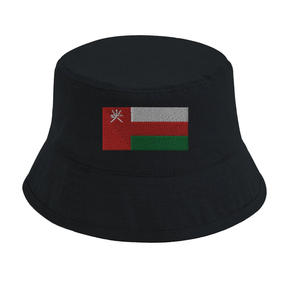 Chapeau bob drapeau d’oman coton brodé léger et tendance