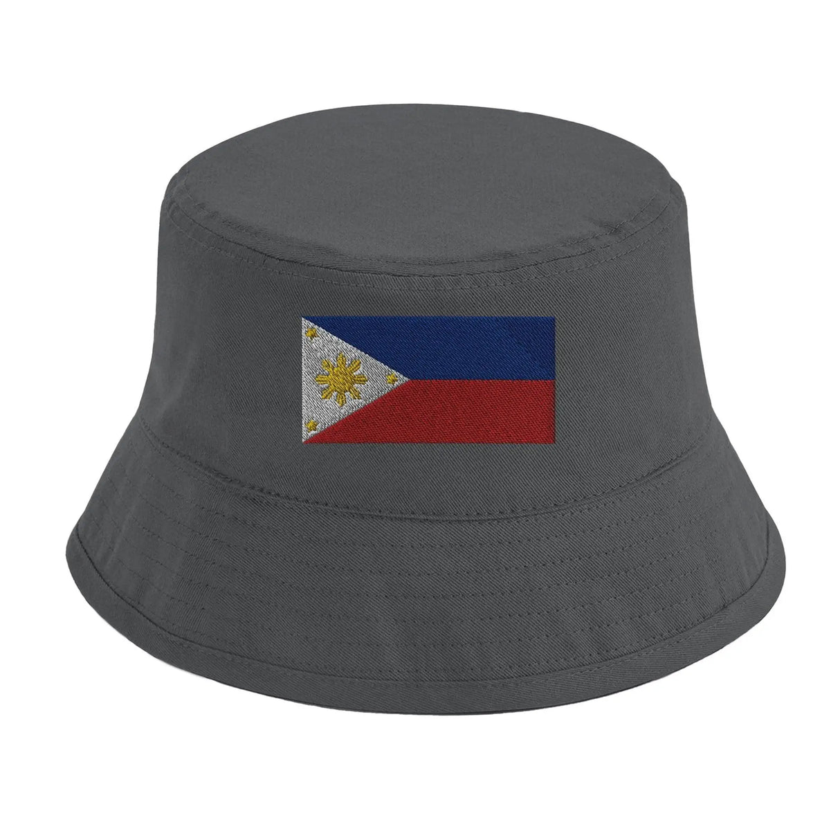 Chapeau bob drapeau philippines coton brodé respirant