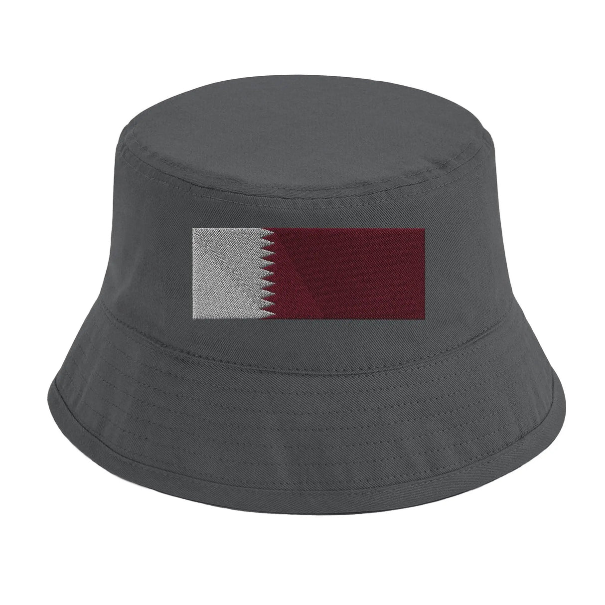 Chapeau bob drapeau qatar coton brodé léger et respirant