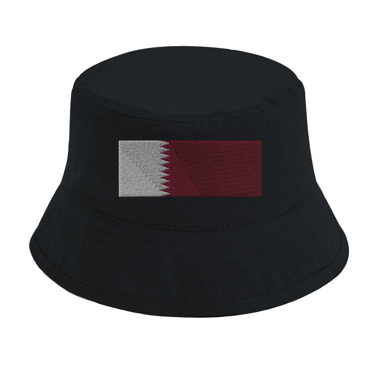 Chapeau bob drapeau qatar coton brodé léger et respirant