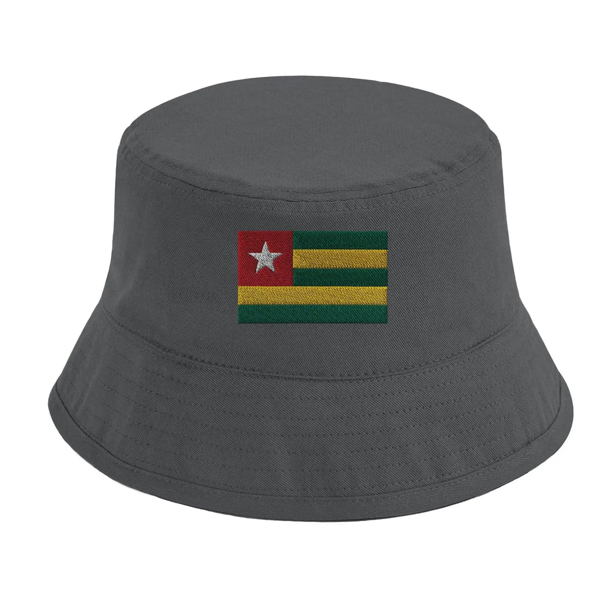 Chapeau bob drapeau togo coton brodé excellente respirabilité