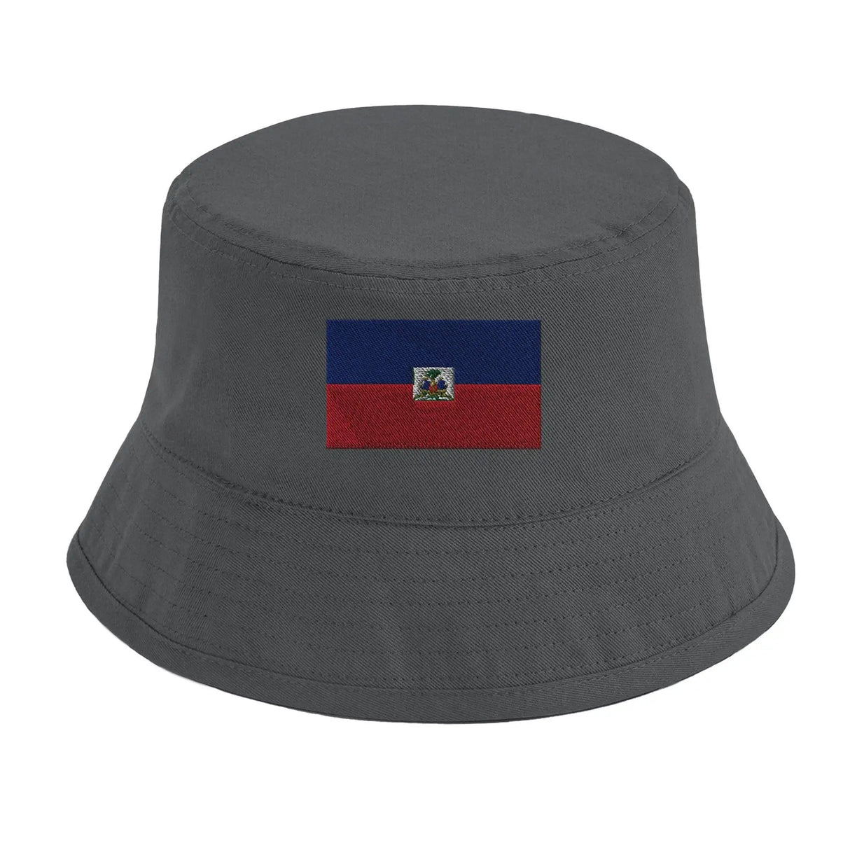 Chapeau bob haïti coton brodé couleurs drapeau léger