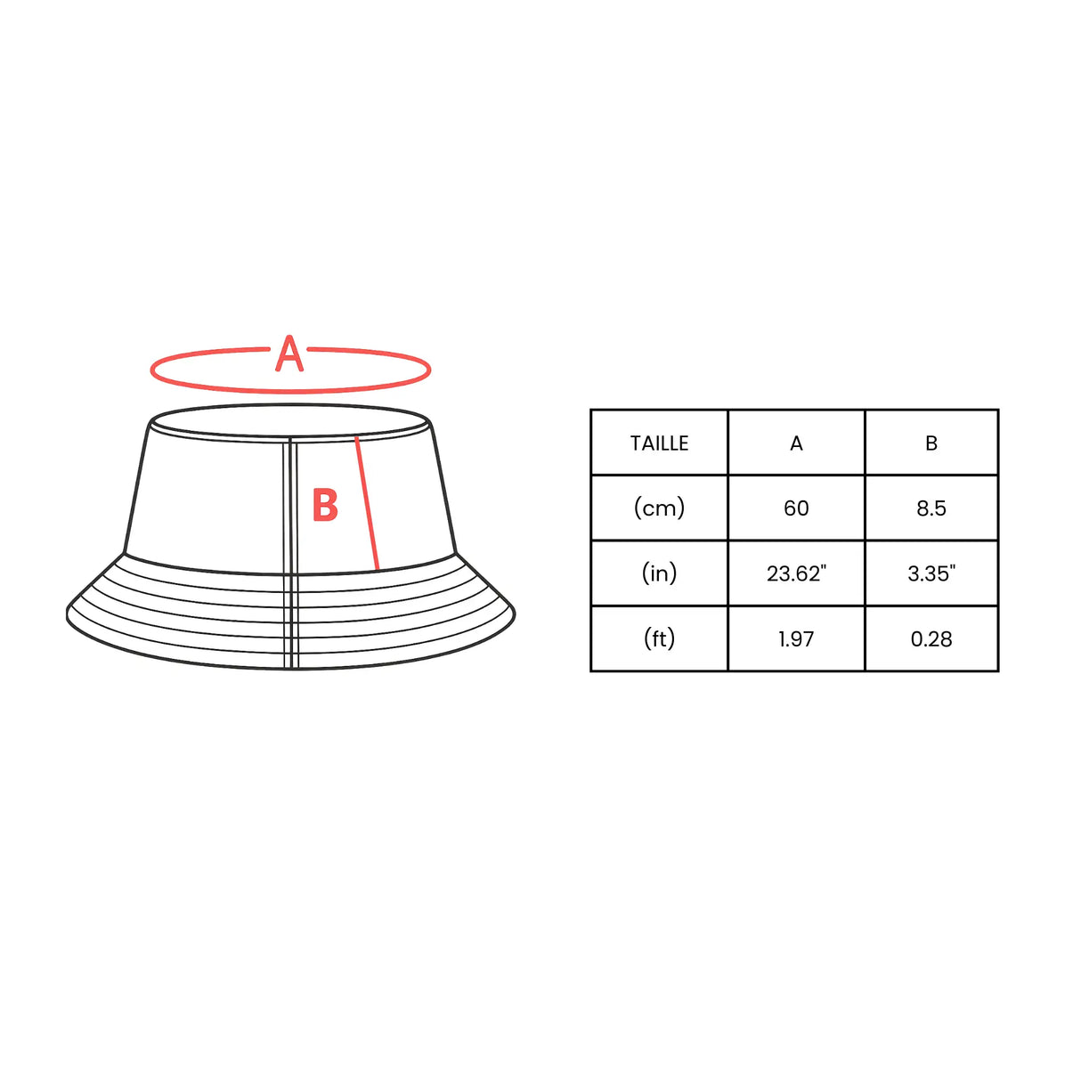 Chapeau bob liban brodé coton léger couleur tendance