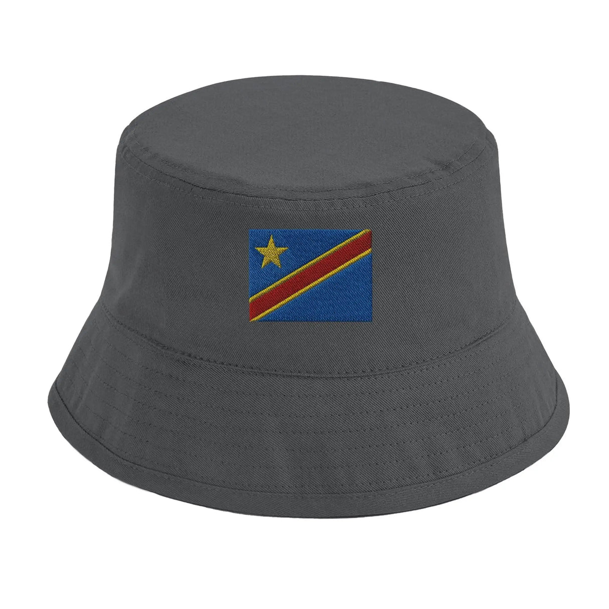 Chapeau bob république démocratique du congo coton brodé