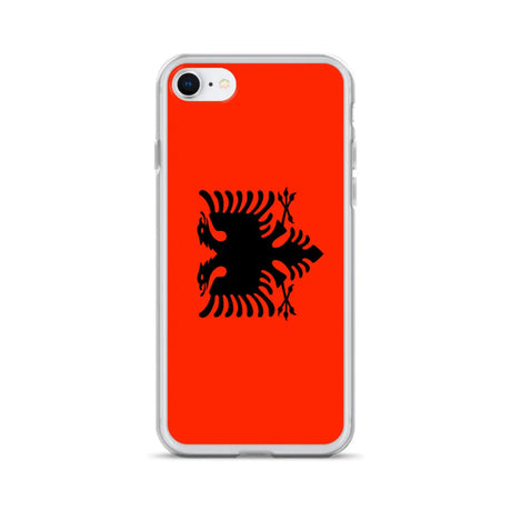 Coque iphone drapeau albanie souple antichoc transparente